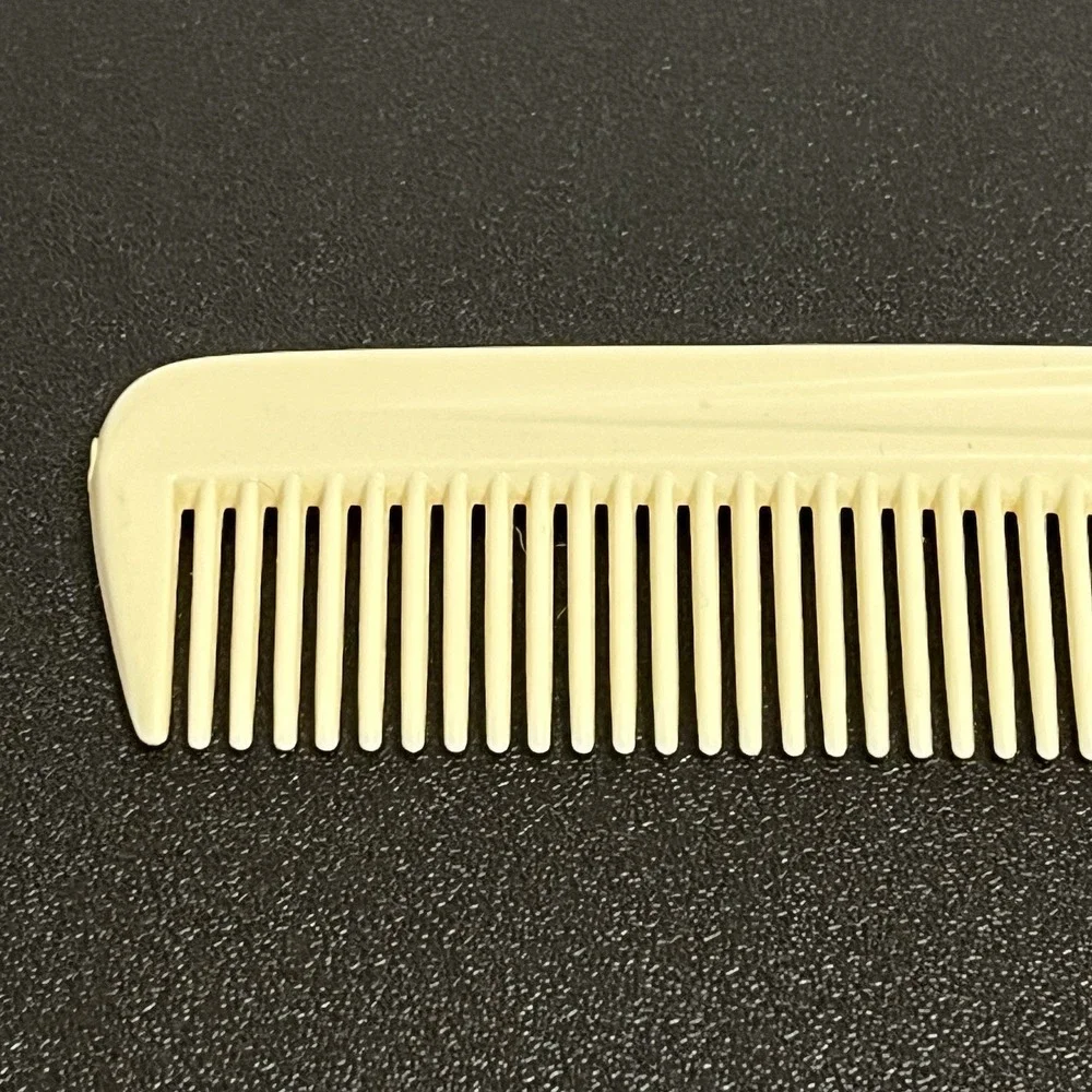 Vintage Goody Hair Comb Cream Ivory Color Wide & Tight Teeth Slim Unbreakable